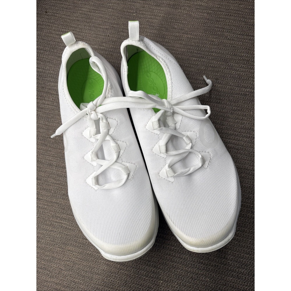 OOFOS OOmg Sport LS Sneakers Womens 9 EU 40 White Fabric Walking Comfort Shoes